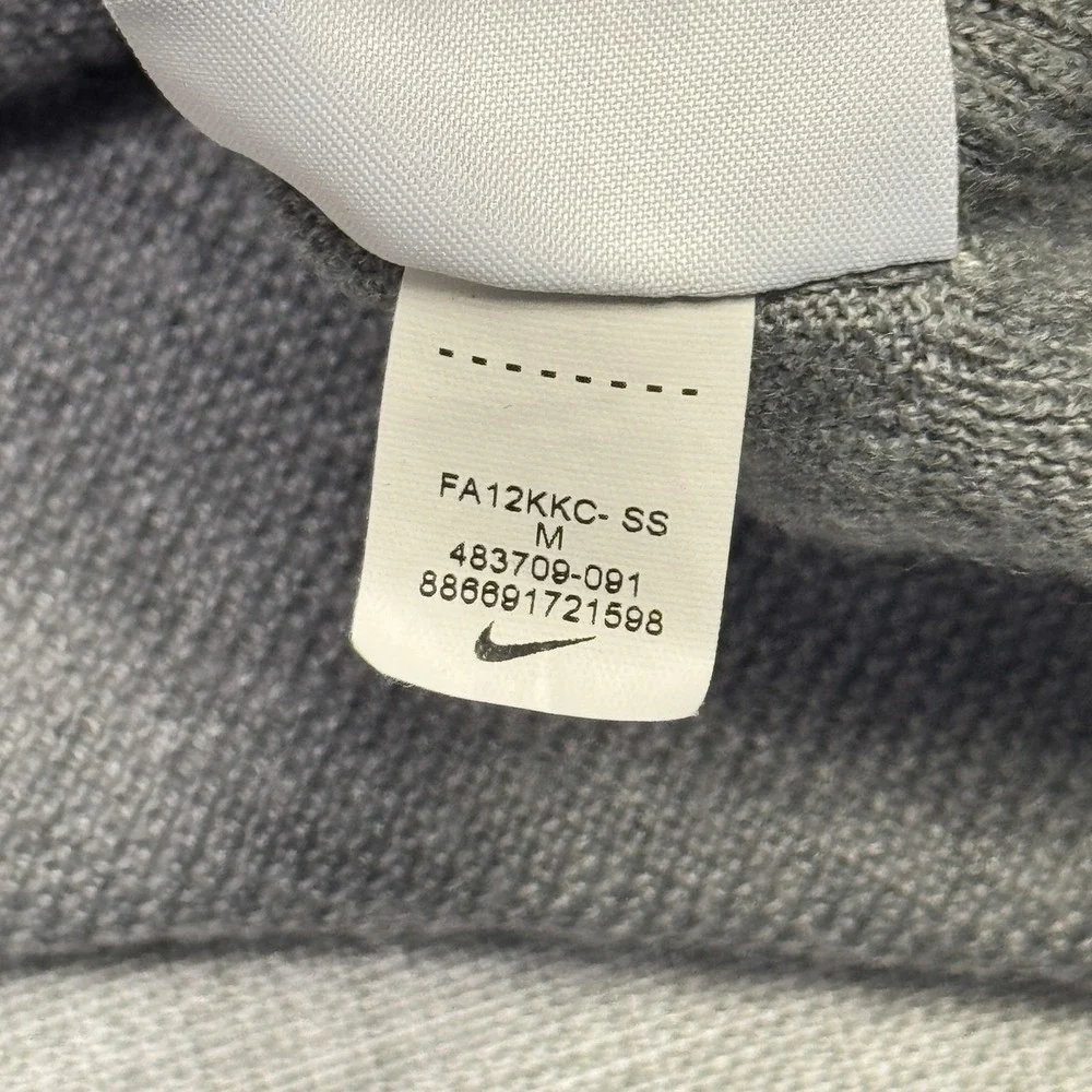 Nike Golf Wool Blend Sweater Women's Medium‎ Gray V-Neck Tight-Knit Pullover